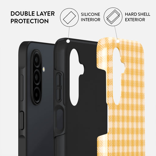 Tuscan Sun - Yellow Plaid Samsung Galaxy A26 5G Case 2