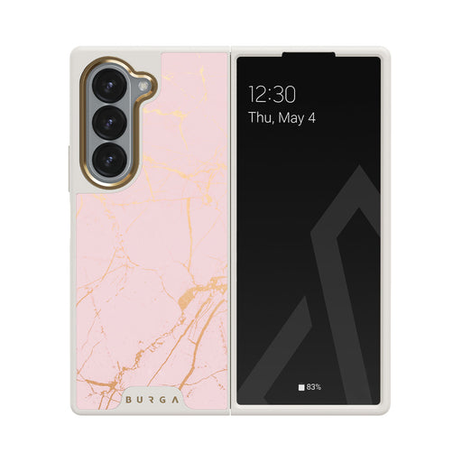 Peachy Gold - Pink Marble Samsung Galaxy Z Fold 6 Case