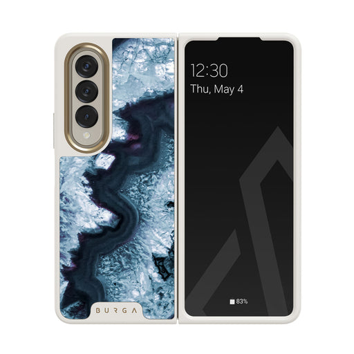 Frozen Lake - Gray Marble Samsung Galaxy Z Fold 4 Case